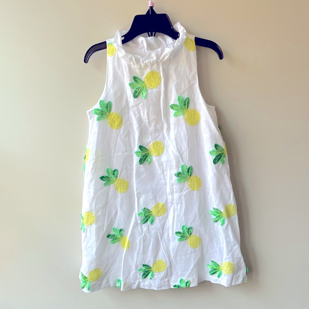Janie & Jack Embroidered Pineapple Dress